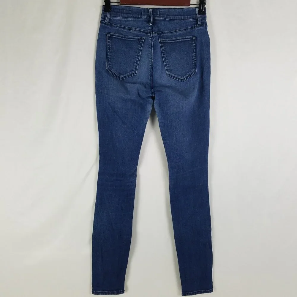 Pacsun Jeans Womens 26 Long Mid Rise Blue Denim Jegging Destroyed Medium Wash‎